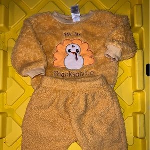 Sz 6-9mo First Thanksgiving Sherpa Set